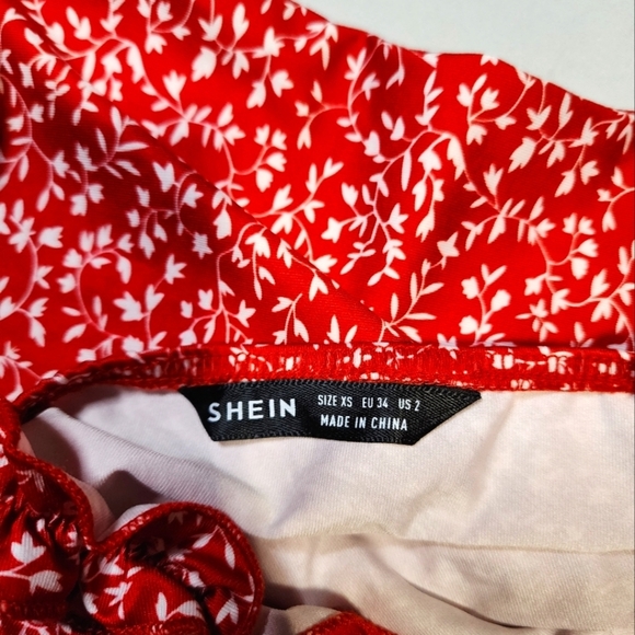 Shein Red Polka Dot Tank Midi Dress Size X Small - Picture 3 of 3